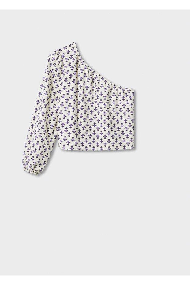 Patterned Asymmetrical Blouse - 3