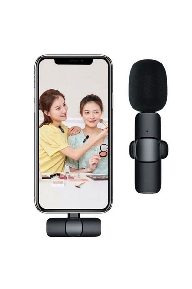 Android ile Uyumlu Type-C Kablosuz Mini Yaka Mikrofonu - 1