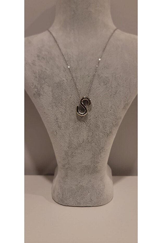 Letter S Stainless Steel Balloon Necklace