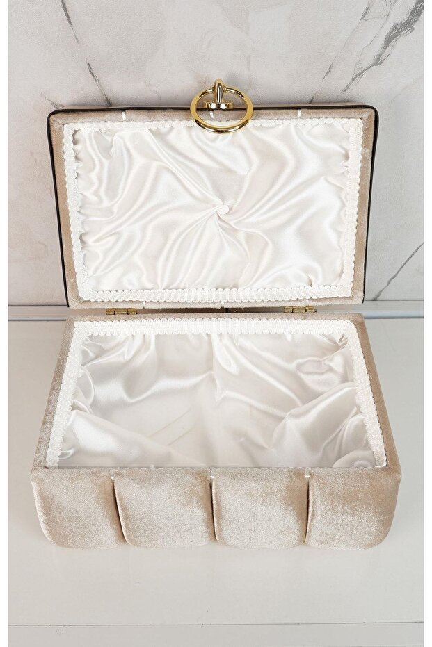 Lüks Kadife Makyaj Sandığı - 3