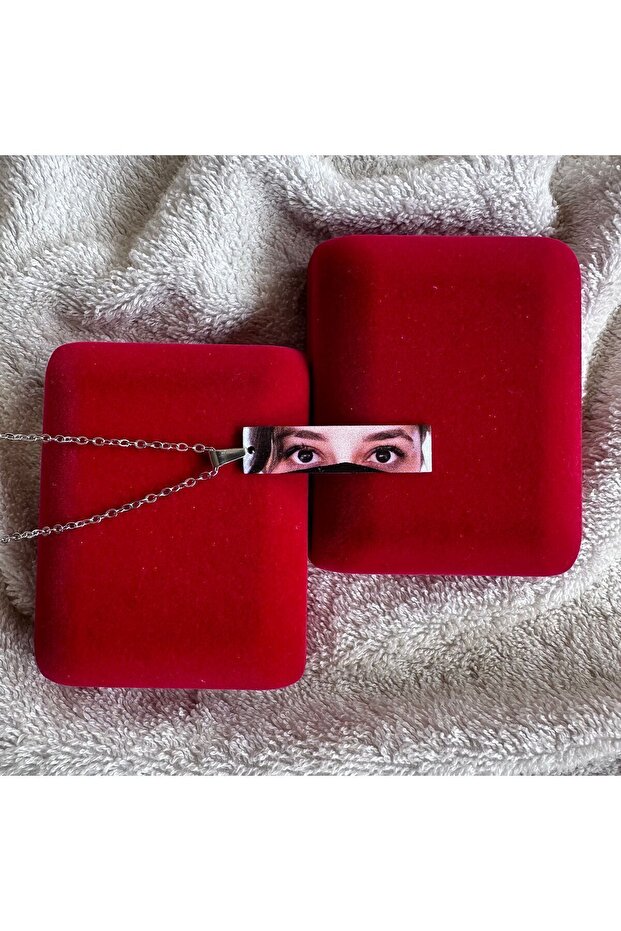 Sevgililer için Renkli baskı göz kolye - 3