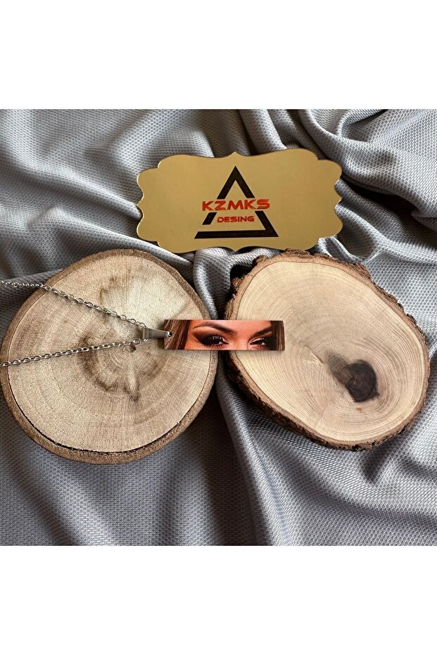 Sevgililer için Renkli baskı göz kolye - 5