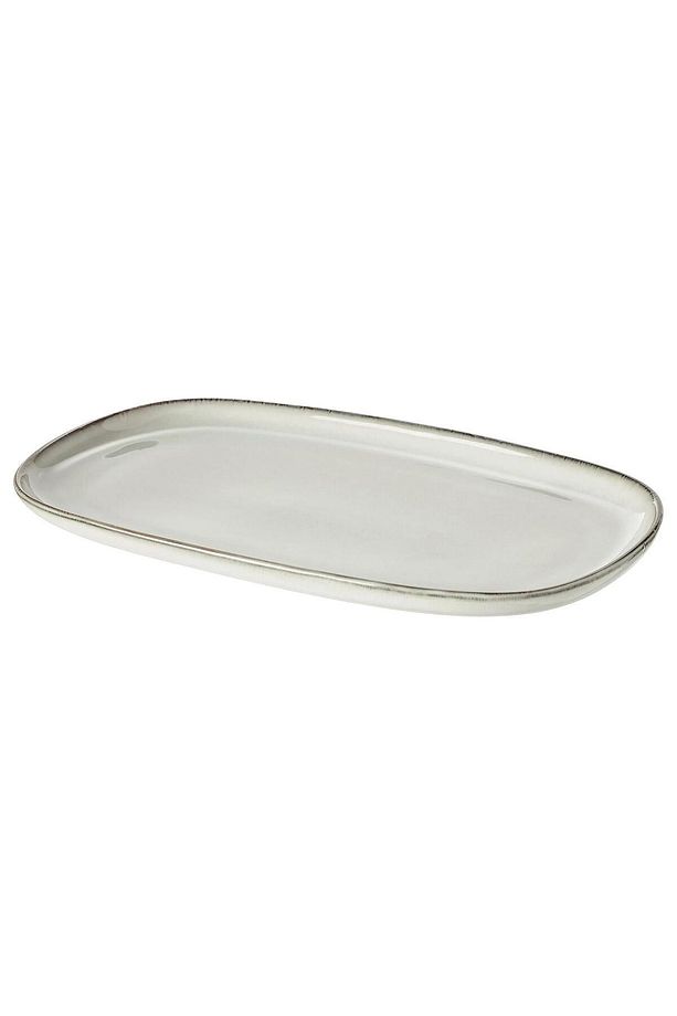 Gladelig Servis-Sunum Tabak Seti, MeridyenDukkan Gri Renk 31x19 cm, 4 Adet Kumlu Sır Yüzey - 1