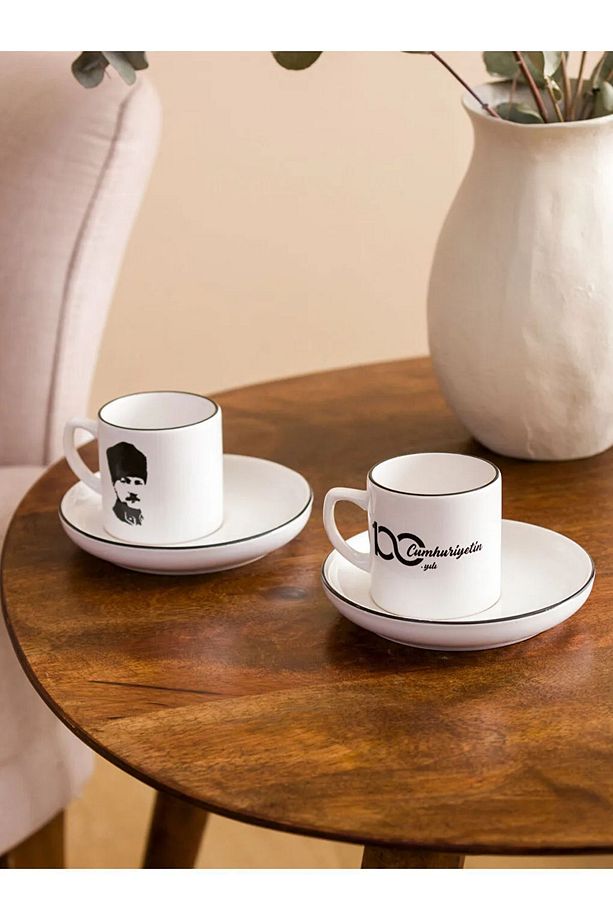 LCW HOME Atatürk Baskılı 2 Kişilik Kahve Fincan Takımı 184 Ml - 2