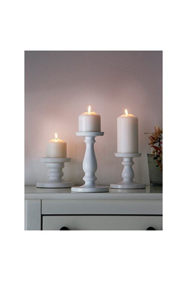 Beyaz Şamdan 21 Cm - 2