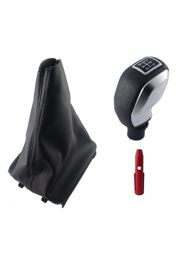 Peugeot 206 Framed Gear Shift Boot and Matte Grey Sport Gear Knob