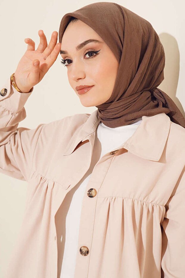 وشاح من الخيزران الفاخر باللون البني