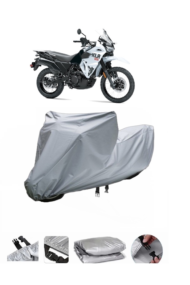 Ultra-thick motorcycle cover compatible with Kawasaki KLR 650 rear Bag .