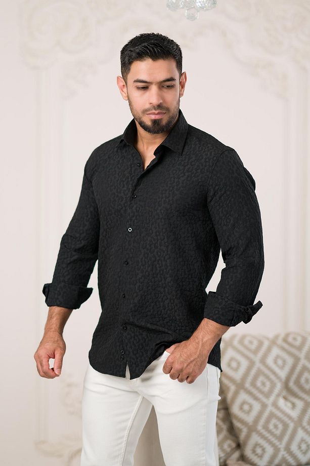 Pamuklu Regular Fit Desenli Yazlık Uzun Kol Gömlek - 2