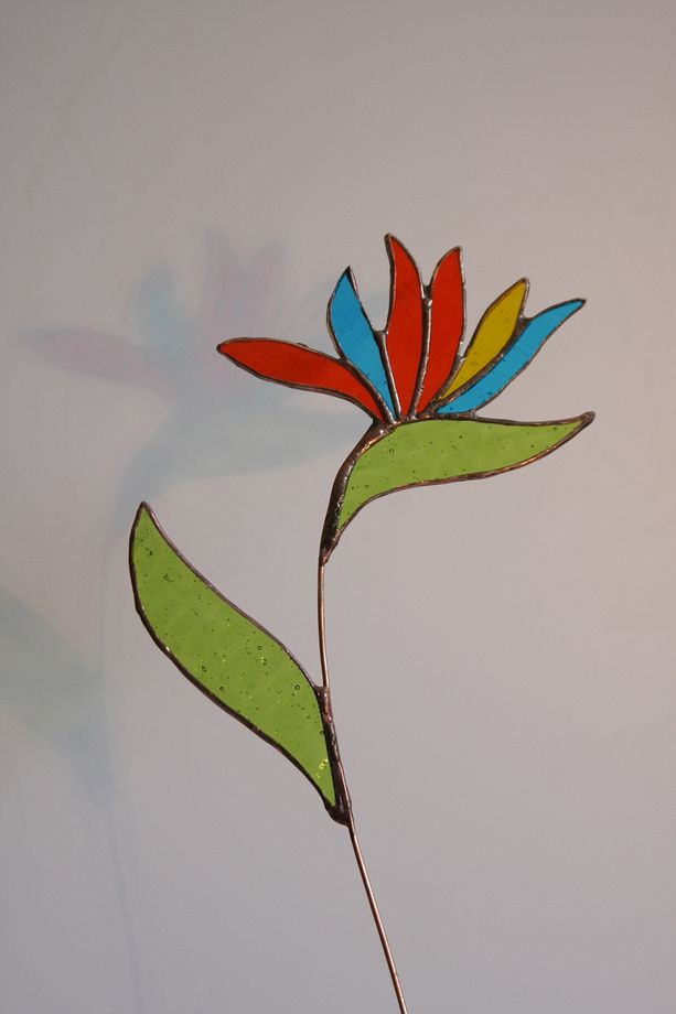 Vitray Çiçek (cennet kuşu) - 2