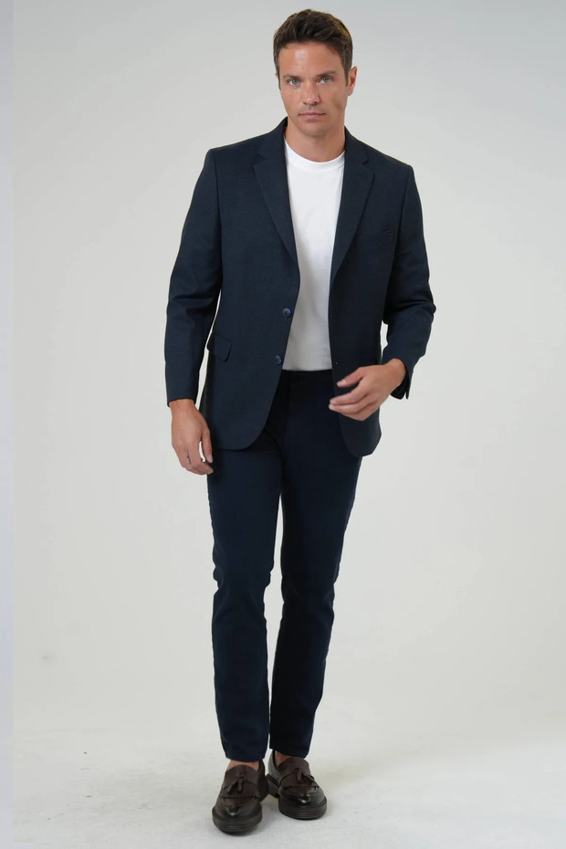 Regular Kalıp Armürlü 4 DROP Ceket - 3