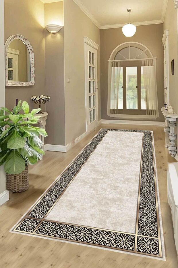 Digital Printing Washable Non-Slip Base Decorative Living Room Kitchen Carpet Runner