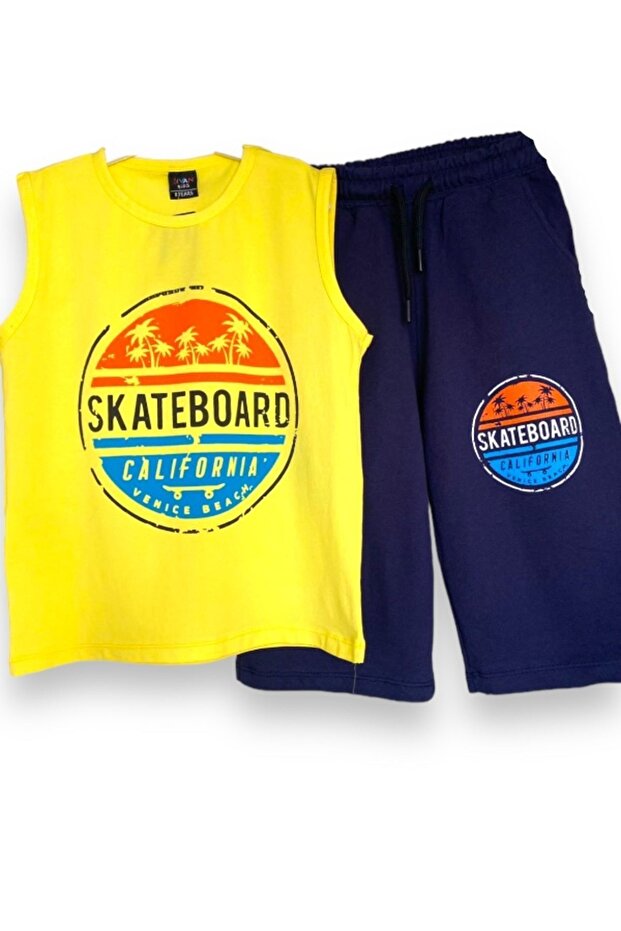 BOY'S SKATEBOARD PRINTED 2-PIECE SET