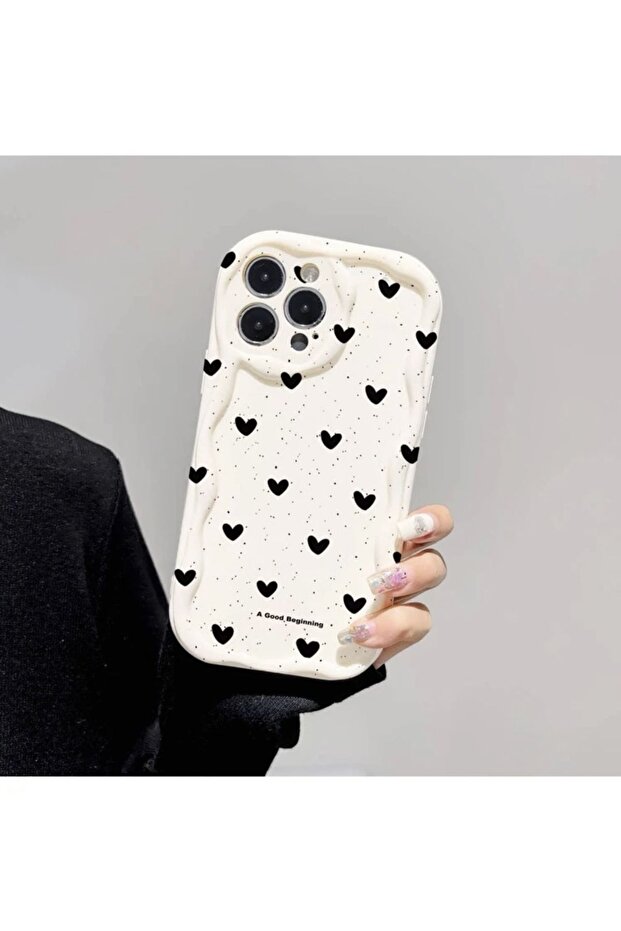 حافظة قلب متوافقة مع IPHONE 13 PROMAX متوافقة مع HEART PATTERN CASE - 2