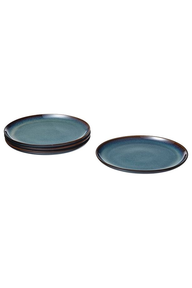 Galdelig 4 Lü Servis Tabağı, Düz Tabak Seti Mavi 25cm - 4