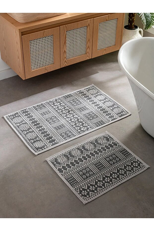 LCW HOME Patterned Bath Mat 2 Pieces