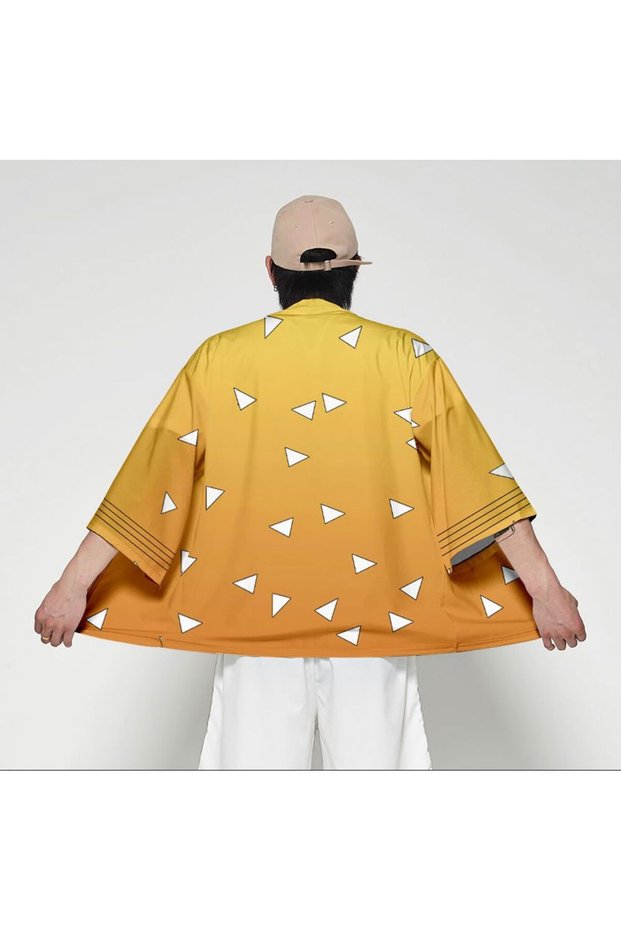 Anime Demon Slayer Kimetsu No Yaiba Zenitsu Unisex Kimono