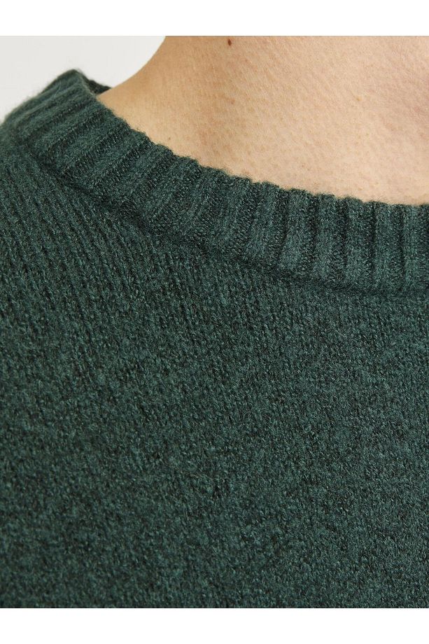 Strickpullover Mit Rundhals Einfarbig Strickpullover Mit Rundhals - 6