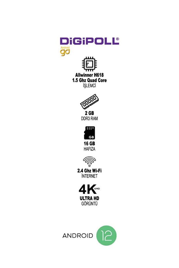 DİGİPOLL GO1 ANDROİD TV BOX ANDROİD 12 - 4