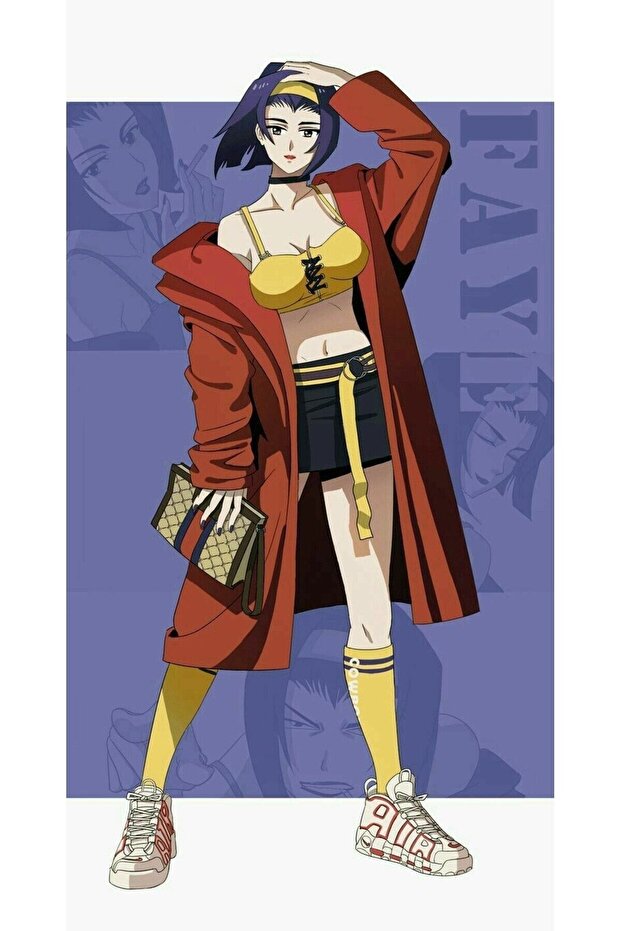 Anime Cowboy Bebop-Faye Valentine No 2 Patterned Hugging Pillow Case