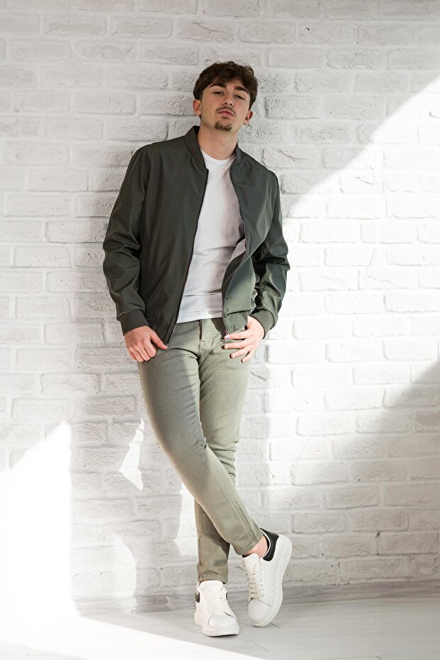 Advante Zipper Closure Side Pocket Lined Regular Fit Spring Pilot Coat