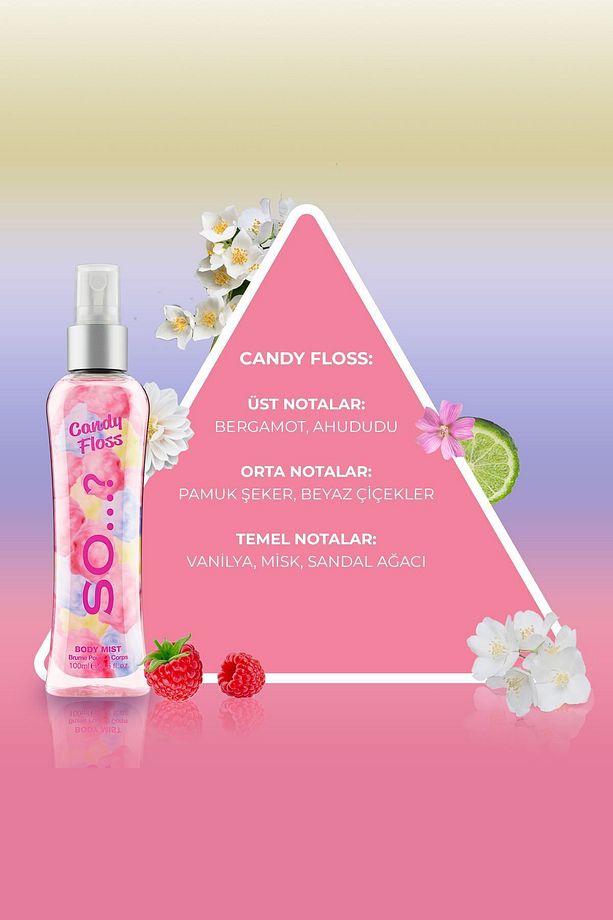 So…? Candy Floss, Vanilla (VANİLYA), Sweet Pea Vücut Spreyi 100 ml (3'LÜ SET) - 2