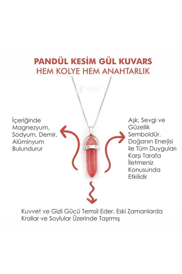 Natural Stone Rose Quartz Pandula - Whether Necklace and Keychain Gift