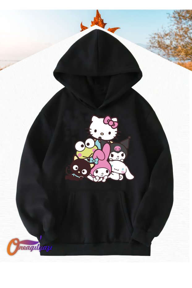 Kuromi̇ My Melody Hello Kitty Children's Sweatshi̇rt Hoodi̇e