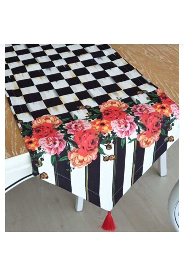 Dama Çizgi Güllü Runner - 1