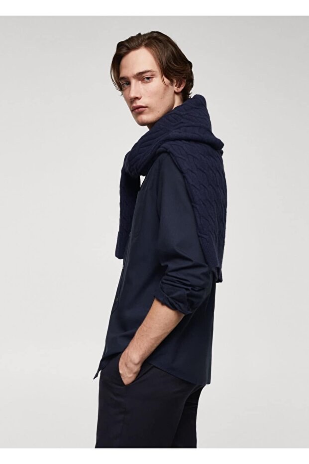 Regular fit pamuklu Oxford gömlek - 8