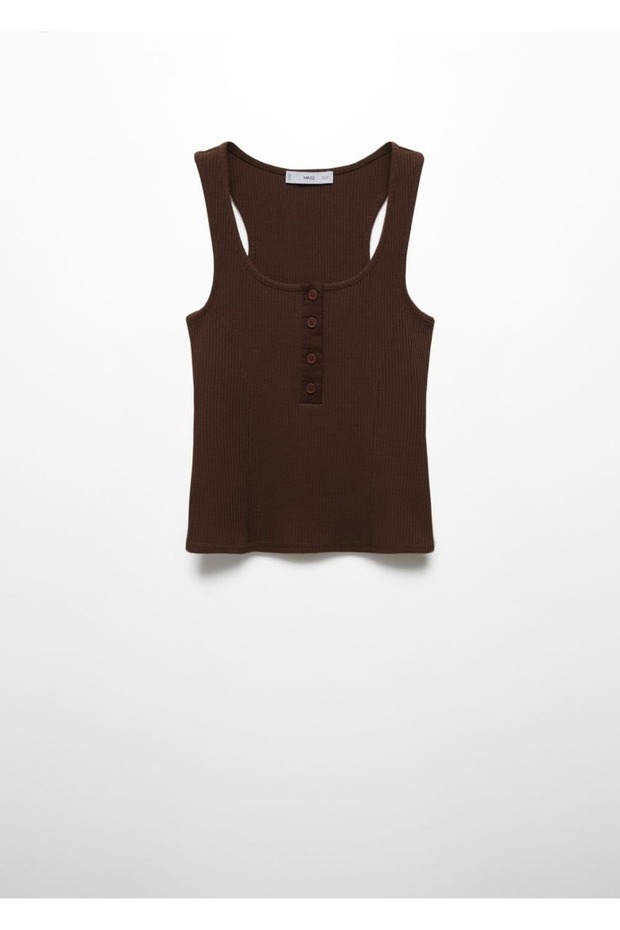 Fitilli dokuma düğmeli bluz - 3