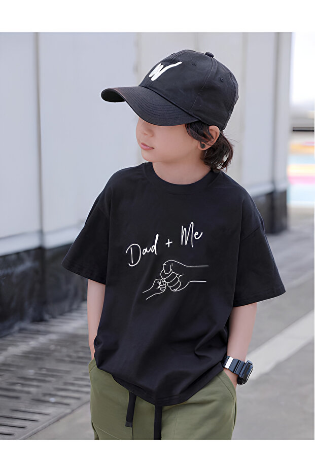Dad+Me Printed Kids T-Shirt - Children's Summer Crew Neck