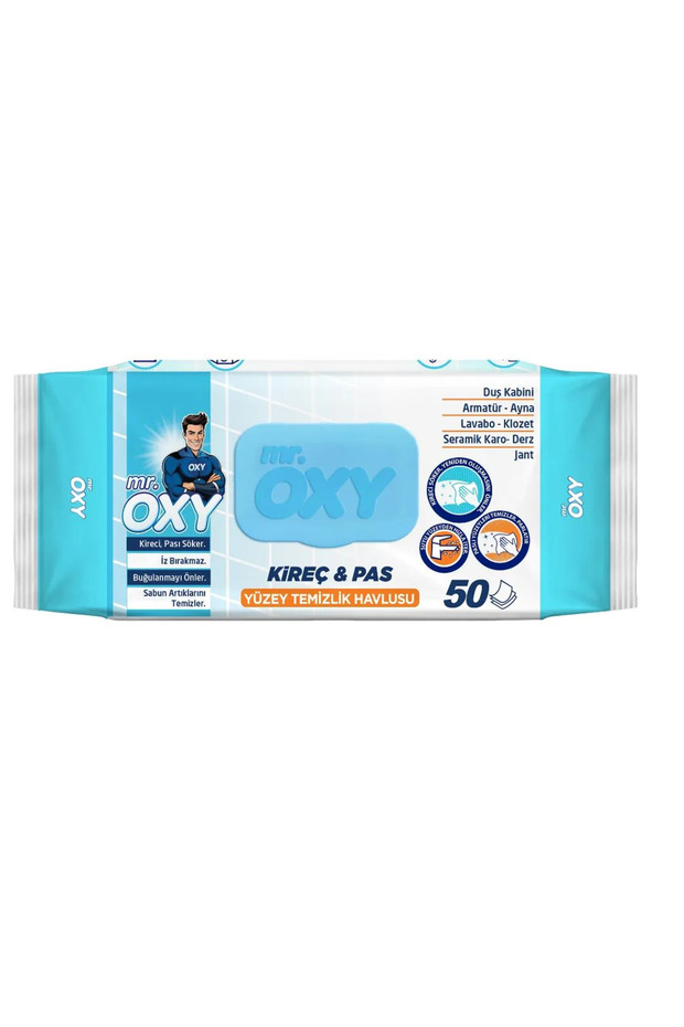 Mr.Oxy Kireç Ve Pas Yüzey Temizlik Havlusu 50'li X 2 Paket (100 Yaprak) - 3