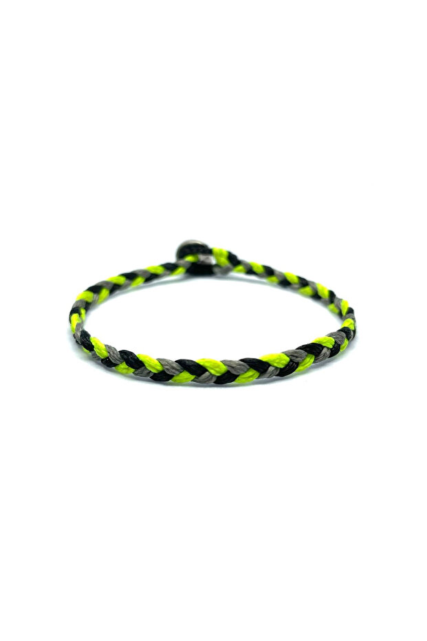 Unisex Multicolor Handmade Knitted Bracelet in Summer Colors