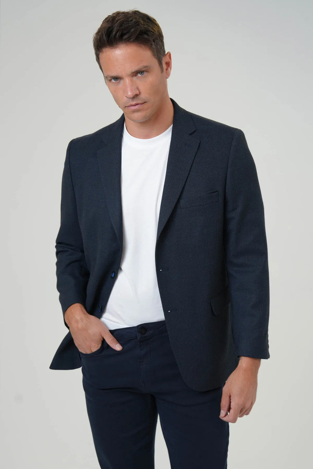 Regular Kalıp Armürlü 4 DROP Ceket - 1