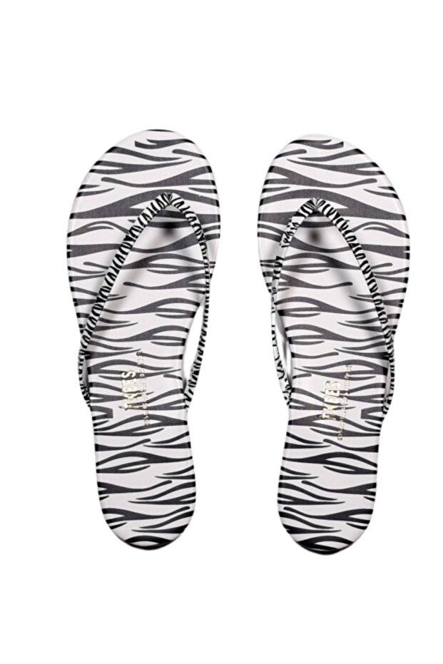 Women's Zebra Patterned Flip Flops