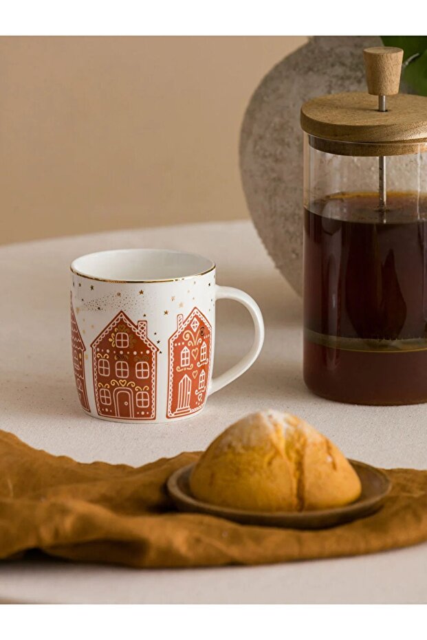 Yılbaşı özel tasarım Porselen Kupa twomt 363 Ml - 1