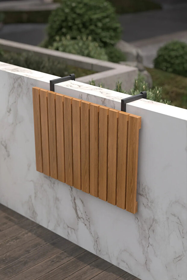 Ahşap Katlanır Balkon Masası - 3