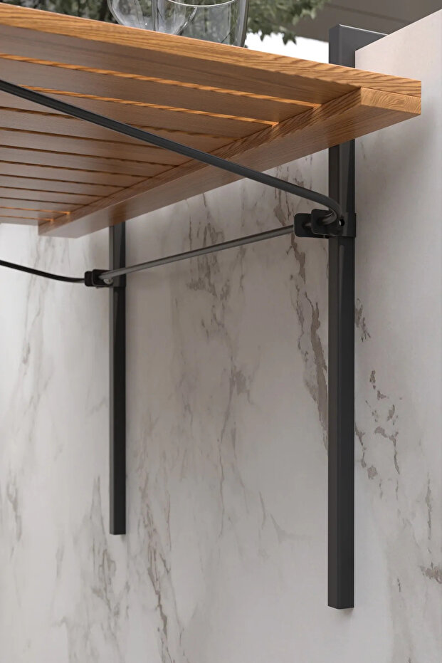 Ahşap Katlanır Balkon Masası - 5