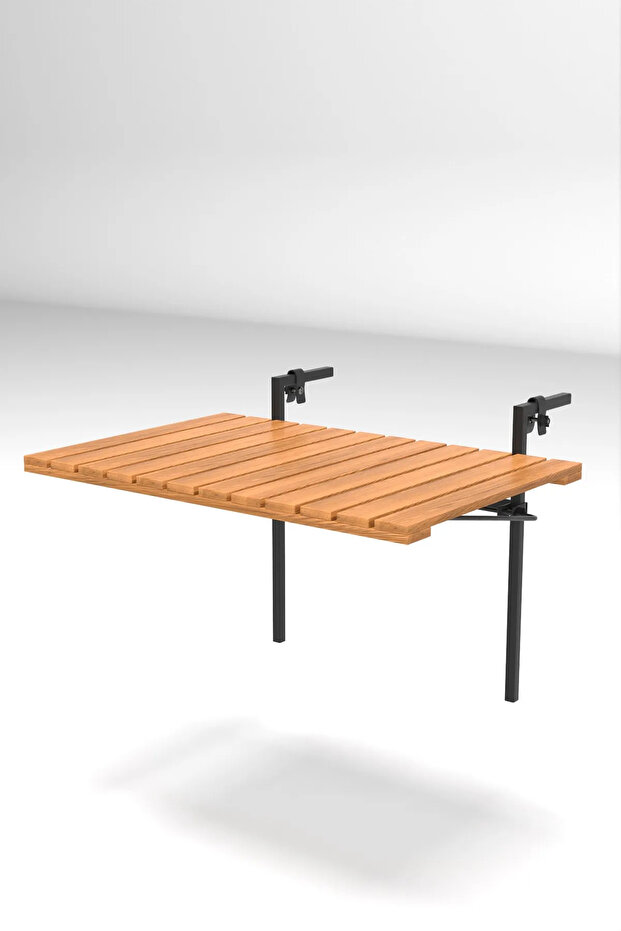 Ahşap Katlanır Balkon Masası - 4