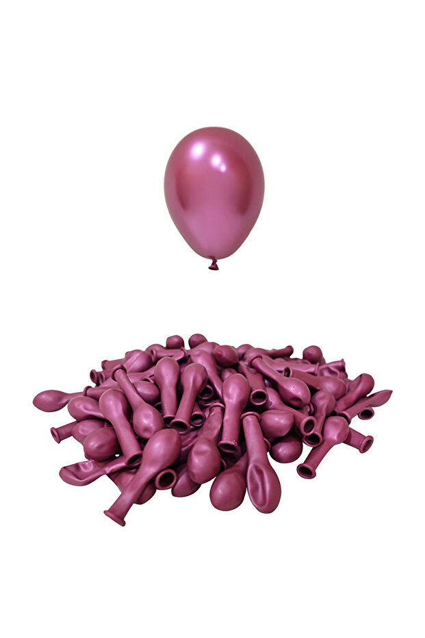 5 Inch Chrome Fuchsia Mini Balloon 10 Pieces