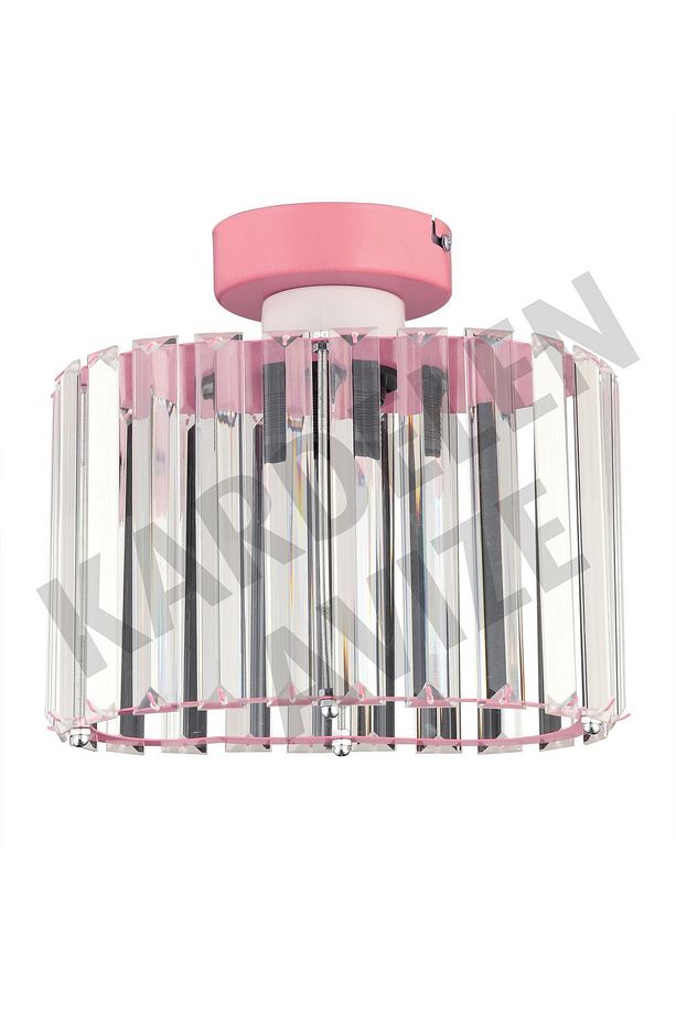 Pembe Tekli B Plafonyer Kristal  Taşlı  Lüks Avize - 1