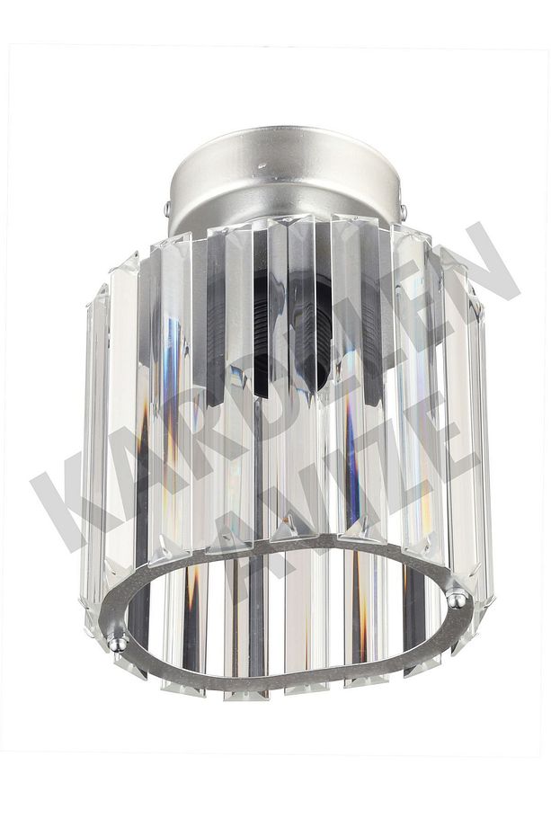 Krom Tekli Plafonyer Kristal  Taşlı  Lüks Avize - 3