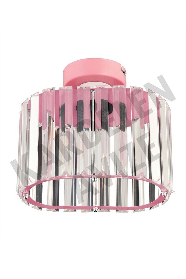 Pembe Tekli B Plafonyer Kristal  Taşlı  Lüks Avize - 3