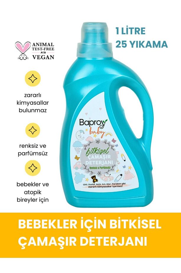 Bebekler Için Bitkisel Çamaşır Deterjanı 1 Litre - 1