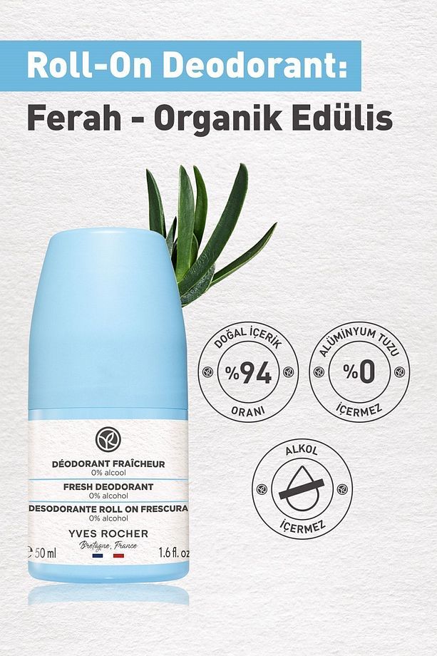 Unisex Roll-on Deodorant: Organik Edülis- 50 Ml-6313 - 3