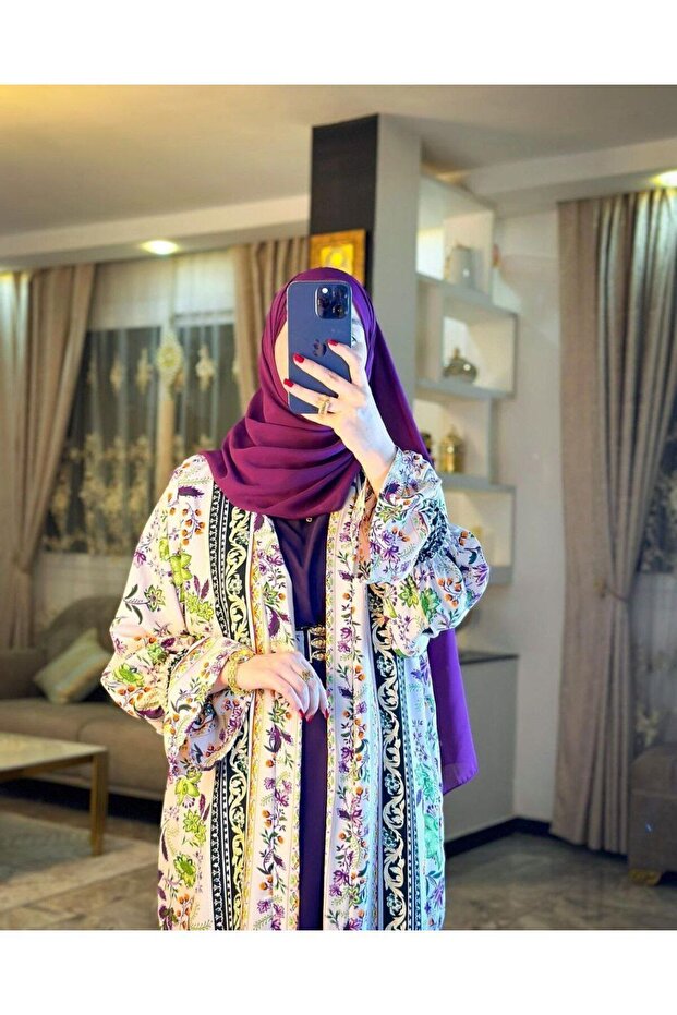 Ferace and Dress Double Evening Set Suitable for Hijab