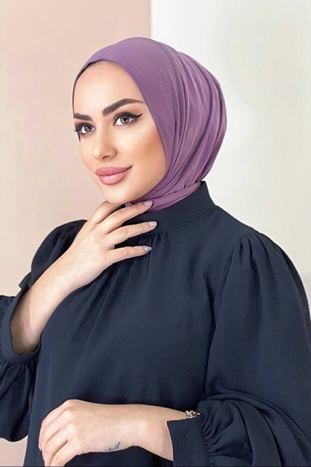 Hijab Swimmer Citcitli Bonnet Shal (Sea and Pool Cap), Hasema and Swimsuit Top Matching Lilac