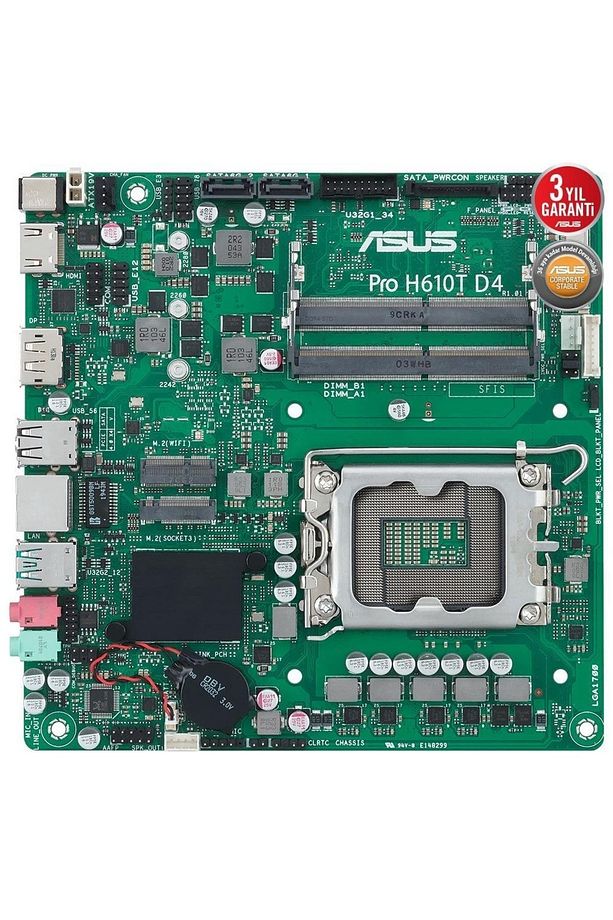 Pro H610t D4-csm Ddr4 Hdmı-dp Pcıe 4.0 1700p Mıtx Kurumsal Anakart - 2