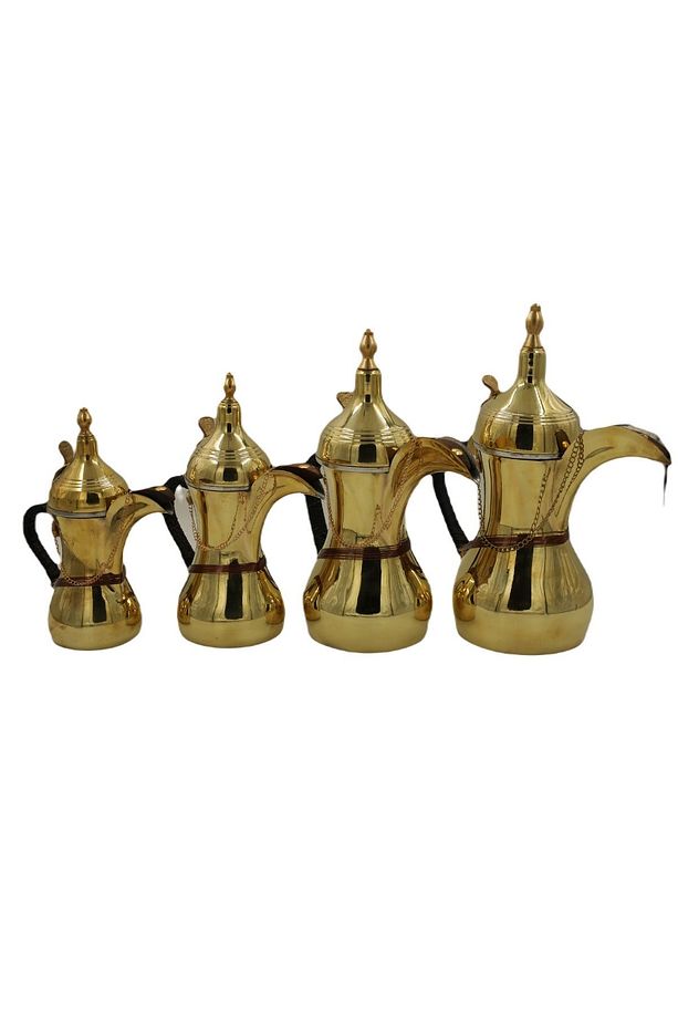 Sarı Bakır 4'lü Mırra Cezve Seti - 1